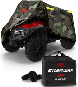 Badass Moto Waterproof ATV Cover - Heavy-Duty, Rip-Resistant, Night-Reflective, Moisture Release Vents - Fits Most Popular ATV Brands and Models