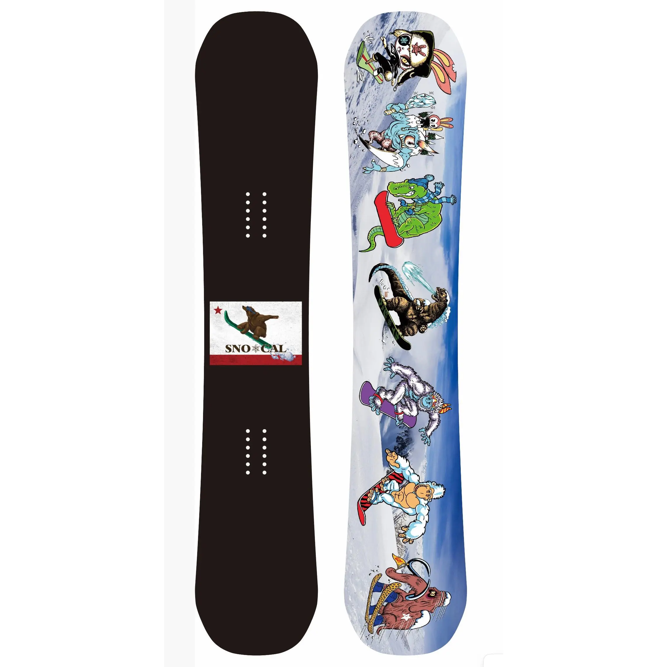 Sno* Cal Flag Send It Black Top Snowboard