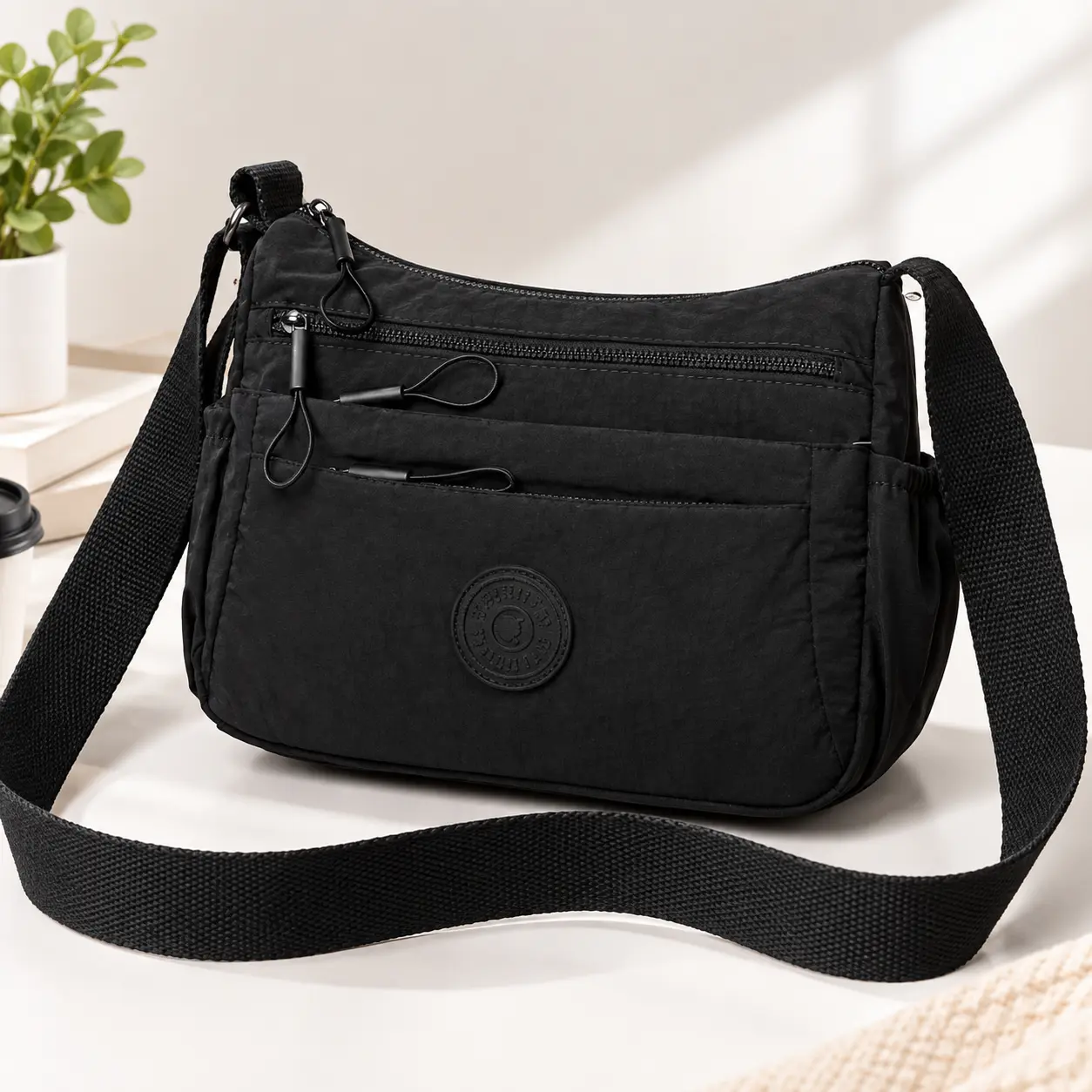 Women's Solid Color Fashionable Multi-pocket Zipper Crossbody Shoulder Bag for Daily Use, Casual Crossbody Bags, Casual Trendy Versatile High-quality Daily Commuting Bag, Crossbody Purse, Casual Trendy Purses