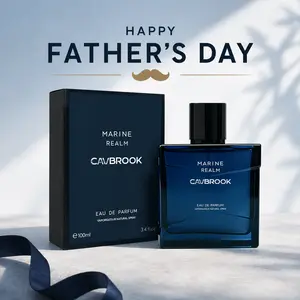Father's Day Gift Cavbrook Marine Realm Eau de Parfum 100ml 3.4 fl oz Men's Unisex | Citrus Woody Fragrance with Grapefruit Lemon Ginger Fresh Incense Vetiver & Cedar | Long Lasting Luxury Arabian Fragrance for Men Women Perfume for Men | Premium Gift