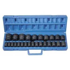 212 MAIN 26-Piece Heavy-Duty Metric 0.5 in. Drive Standard-Length Wrench Set - Master Hand Tool Set for Construction, Automotive Tasks