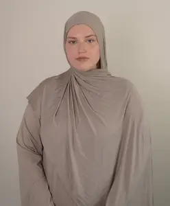 Bamboo Cloud Jersey Hijab- Driftwood