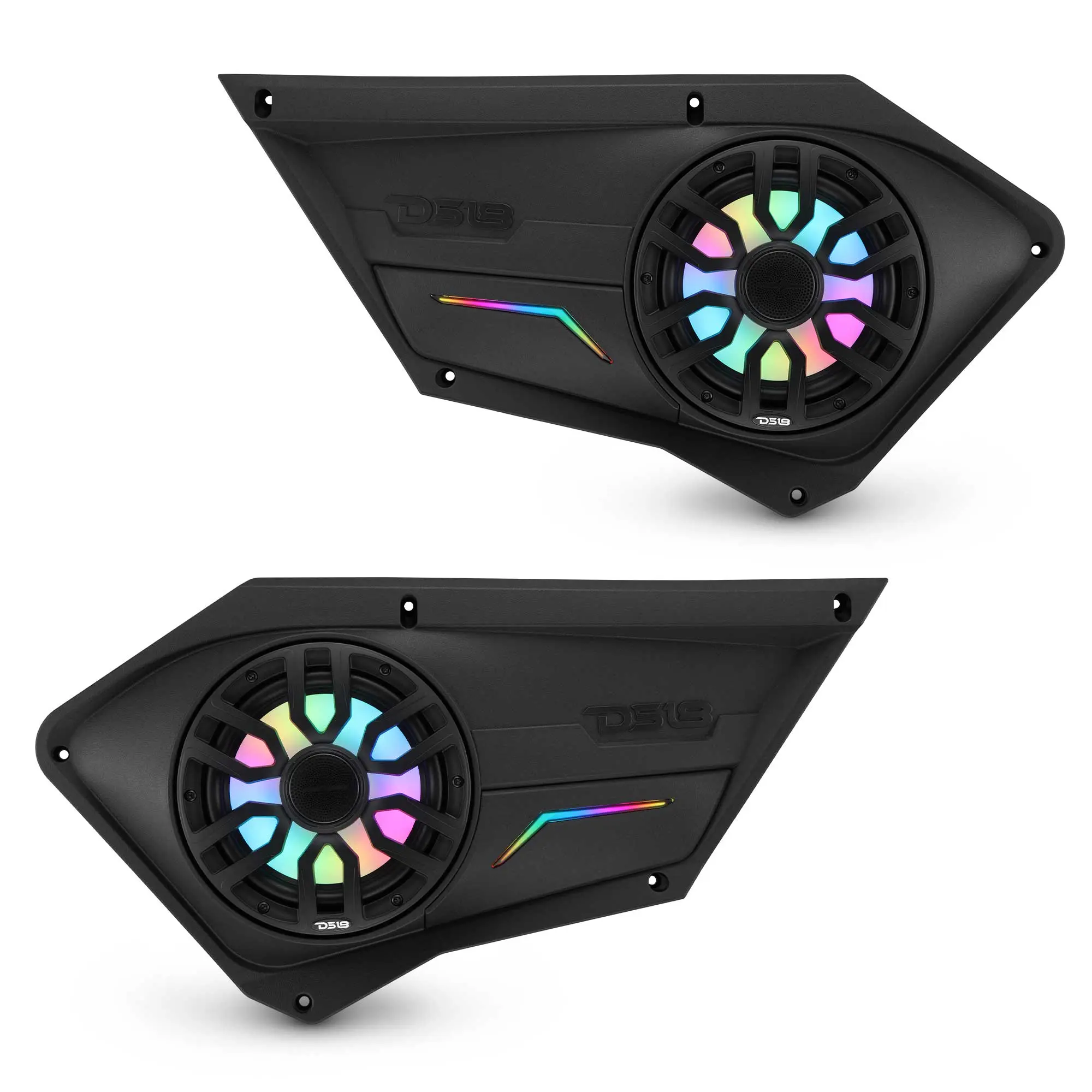 Polaris RZR Front Door Panels Loaded with NXL-IQ/BK 8" Coaxial Speakers