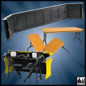 Commentators Corner Playset for WWE & AEW Wrestling Action Figures