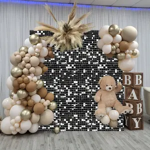 30p Sparkling Backdrop Wall Decor, Mirror Background, Enhance Atmosphere, For Photoshoot, Holidays and Birthdays, Anniversaries，Engagement Ornaments