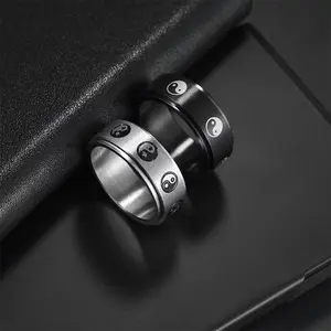 Stainless Steel Turning Decompression Gossip Ring for All