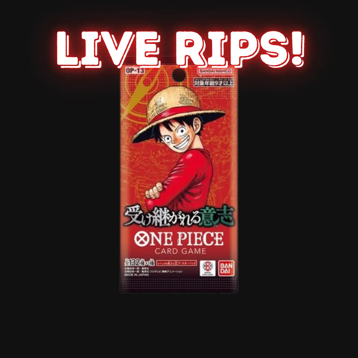 Live - Japanese OP13 Carrying On His Will Booster Pack