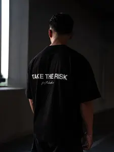 Take The Risk Cotton T-Shirt  - Casual Streetwear Print Oversized