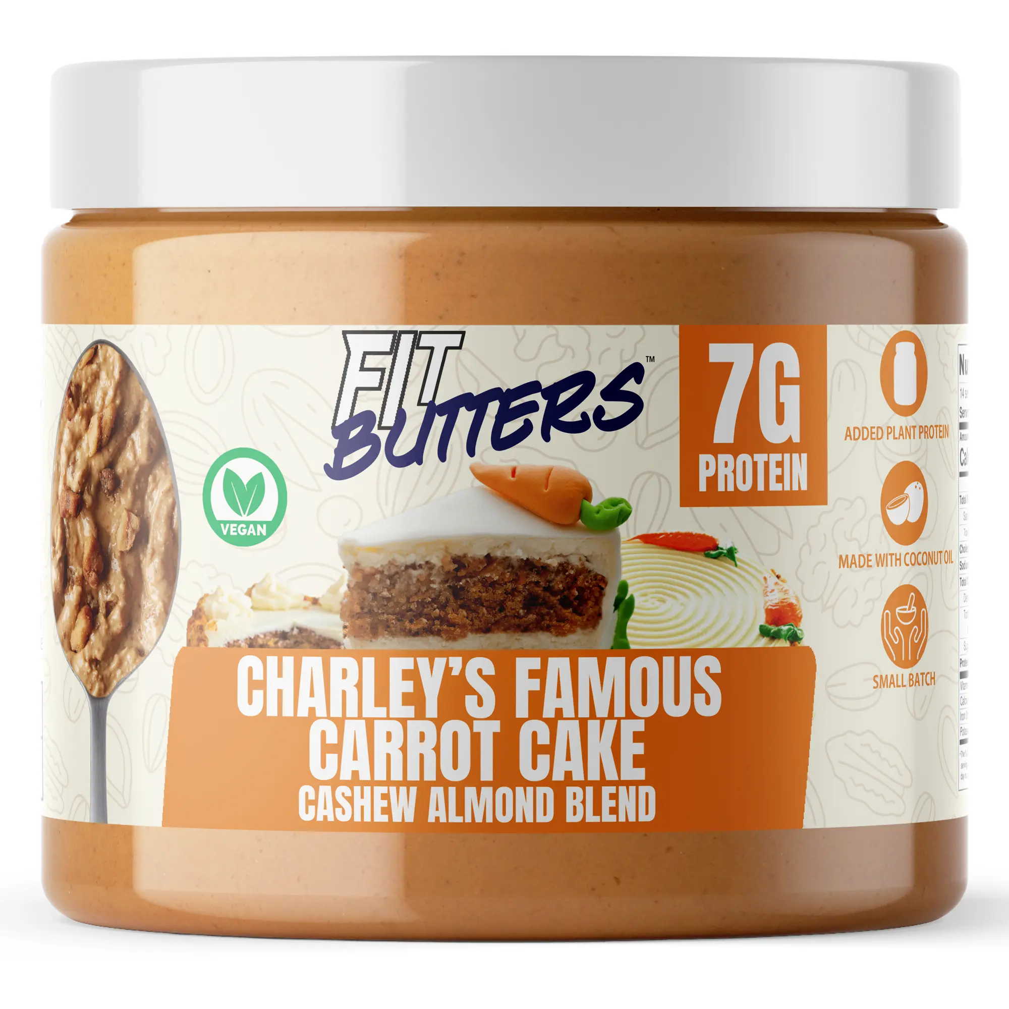 Fit Butters Charley's Famous Carrot Cake Cashew Almond Butter (Vegan)