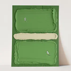 Tennis Painted Print,  tennis art, green tennis court art, No Frame
