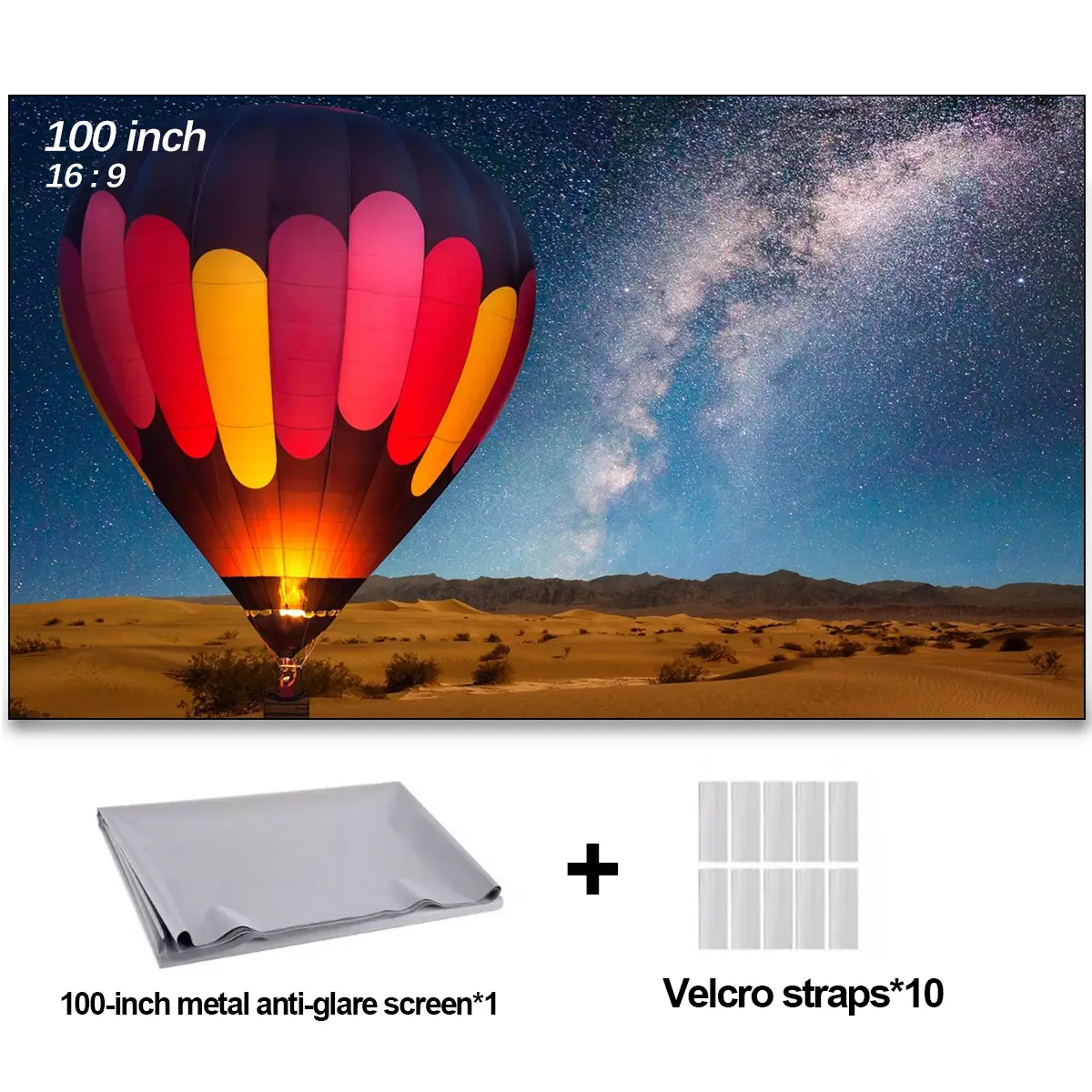 HD Projector Screen, 4K Metal Lightproof Foldable Portable Movie Screen for Home Theater Party Office Classroom Outdoor Indoor, Movie Projection Scree