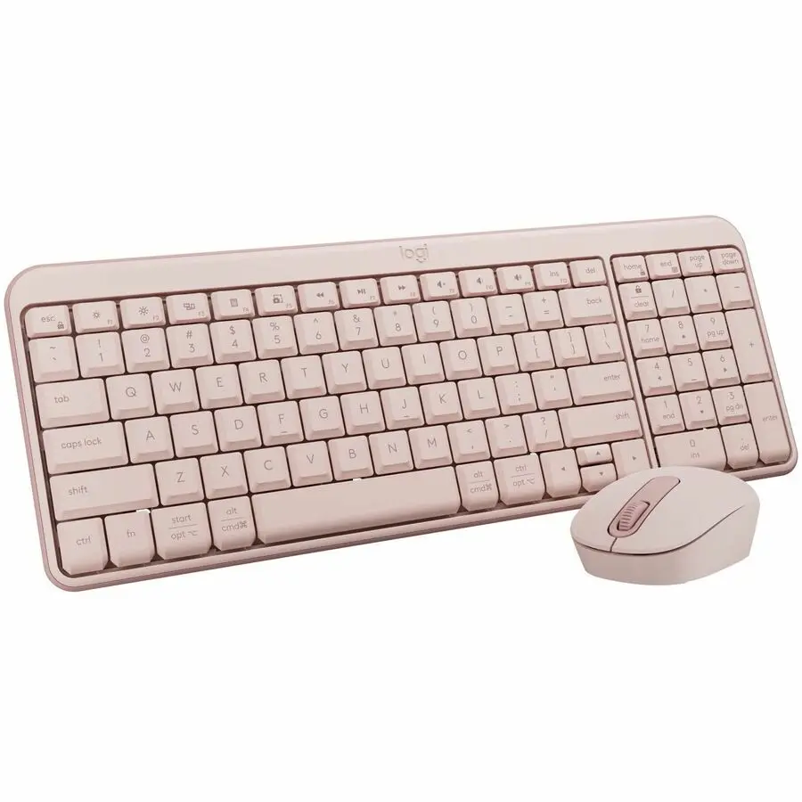 Logitech MK250 Bluetooth Cordless Mouse and Keyboard Combo - Includes Keyboard, Input Device, Rose Color, Model 920-013512
