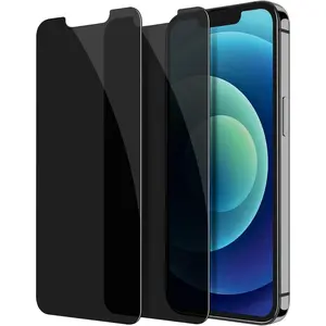 [2 Pack] Privacy Screen Protector for iPhone 12 / iPhone 12 Pro (6.1 Inch),Anti-Spy Tempered Glass Bubble Free Case Friendly Scratch Proof
