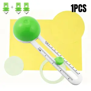Circle Cutter for Paper Crafts – Adjustable Paper Circle Cutter, Circular Cutting Tool for Cardboard, Scrapbook, Cardstock, Stencils – Rotary Circle Cutter with Replacement Blades, Craft Cutting Tools