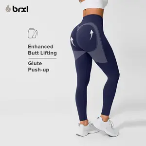 BRXL【Discount for live】Scrunch Butt Lifting Tummy Control High Waist Workout Leggings for Women Seamless Compression Gym Yoga Pants 4 Way Stretch Squat Proof Non See Through Moisture Wicking for Training Running-brxl-3