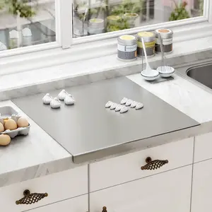 Stainless Steel Chopping Board, 1 Count Durable & Easy To Clean Chopping Board, Cooking Cutting Board, Food Cutting Board, Kitchen Workstation, Kitchen Accessories, Home Supplies