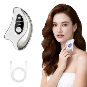 Electric Smart Facial Scraping Tool, Neck Massager, Facial Beauty Massagers, 2-In-1 Scratching Massage Device, USB Rechargeable Beauty Instrument, Facial Care Instrument, Ideal Mother's Day Gift