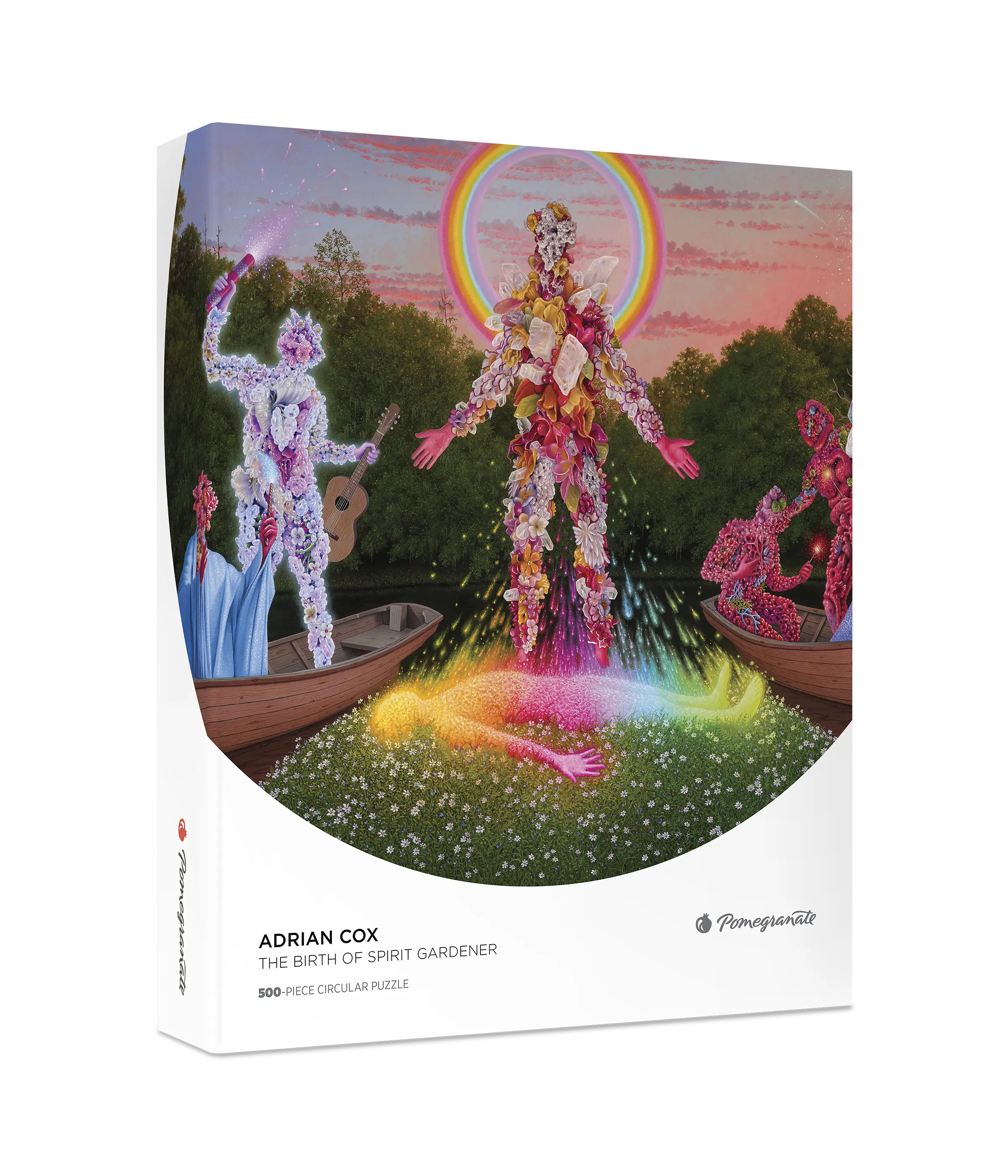 500-Piece Birth of Spirit Gardener Circular Puzzle - Matte Finish, Snug Fit, Honeycomb Pieces - Screen-Free Gift - Round Puzzle