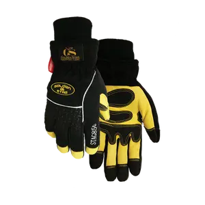 Waterproof Work Gloves 850 Large Leather Work Gloves for Men Black Gloves Insulated Work Gloves Women Winter Gloves