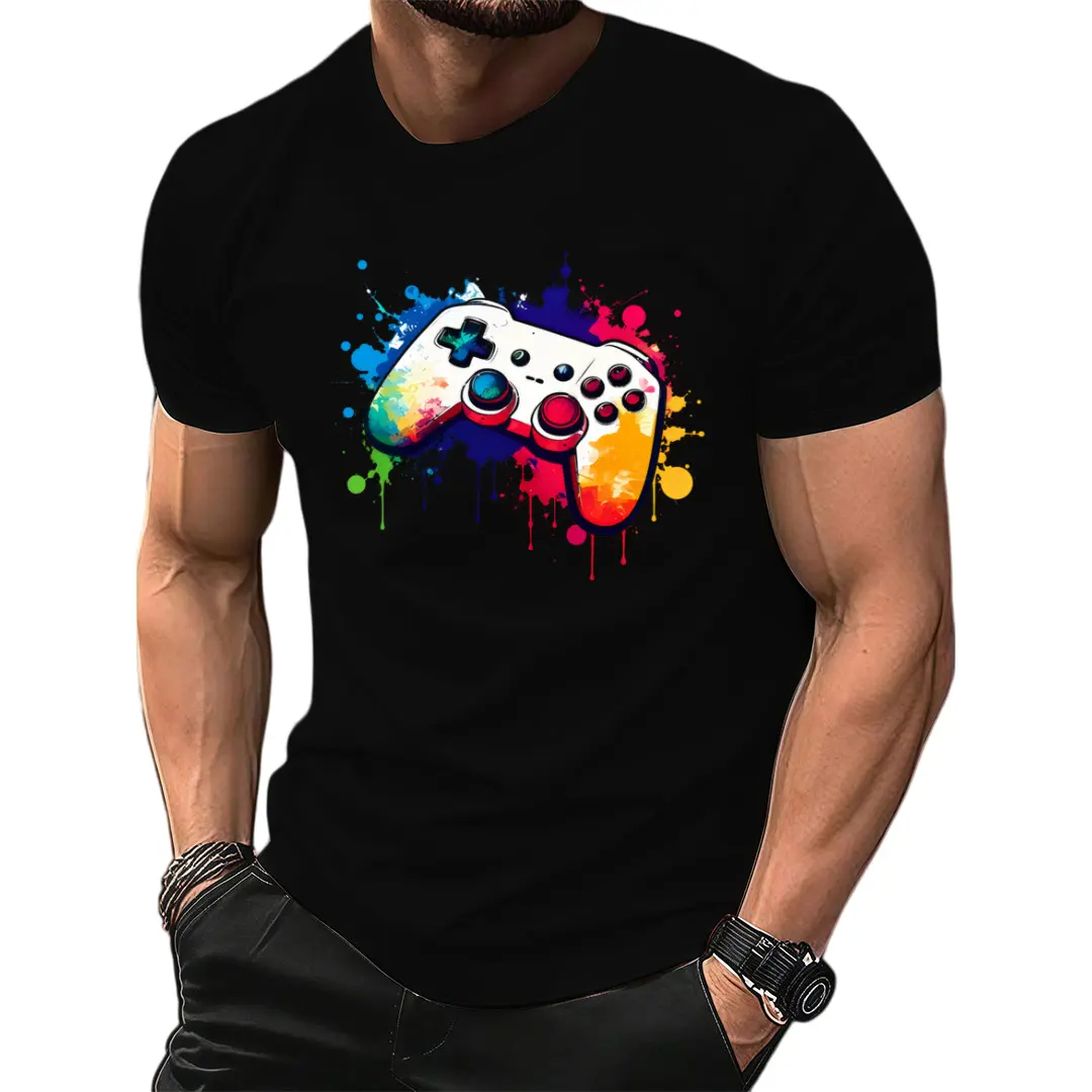 Control All The Things Video Game Controller Gamer Boys Men T-Shirt