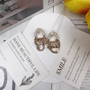 Pre-owned Chanel CF Pearl Earrings T10271469