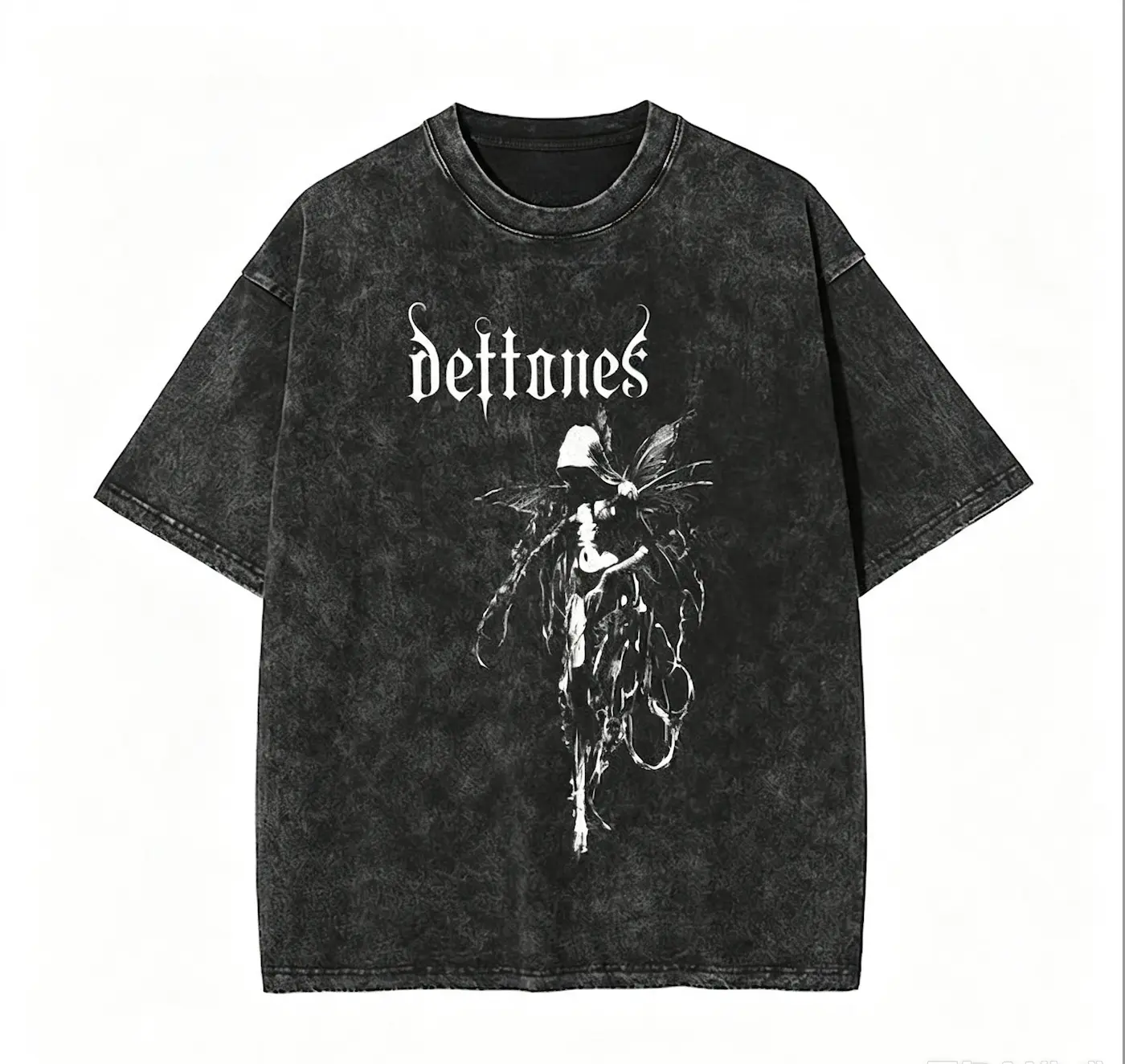 Vintage Gothic Graphic Tee, Washed Grunge Band Style Shirt, Dark Aesthetic Oversized T Shirt, Unisex Streetwear Gift Punk Style Streetwear Goth Style