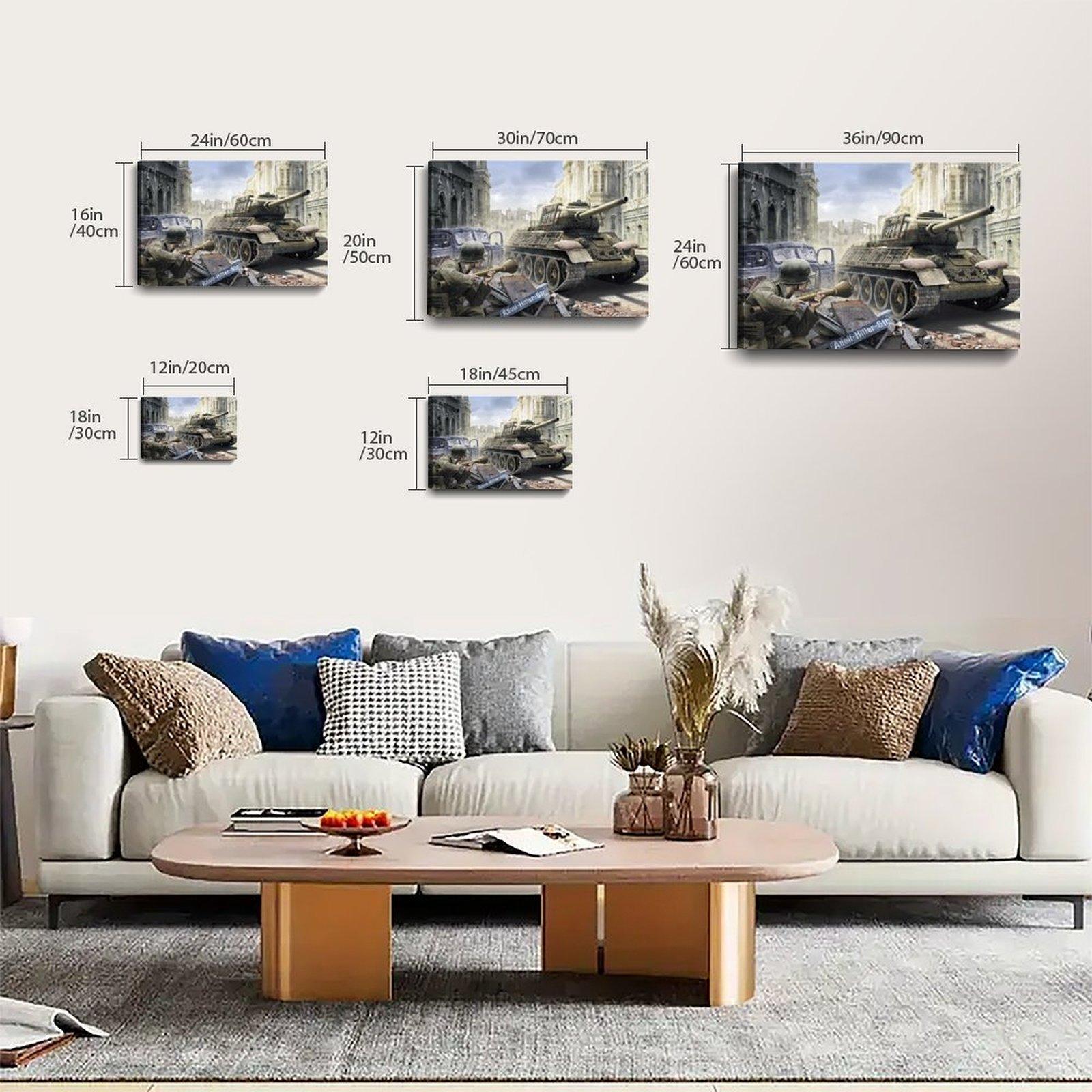 Military Tank Poster T-34 Poster Decorative Painting Canvas Wall Art Picture Print Modern Family Bedroom Decor