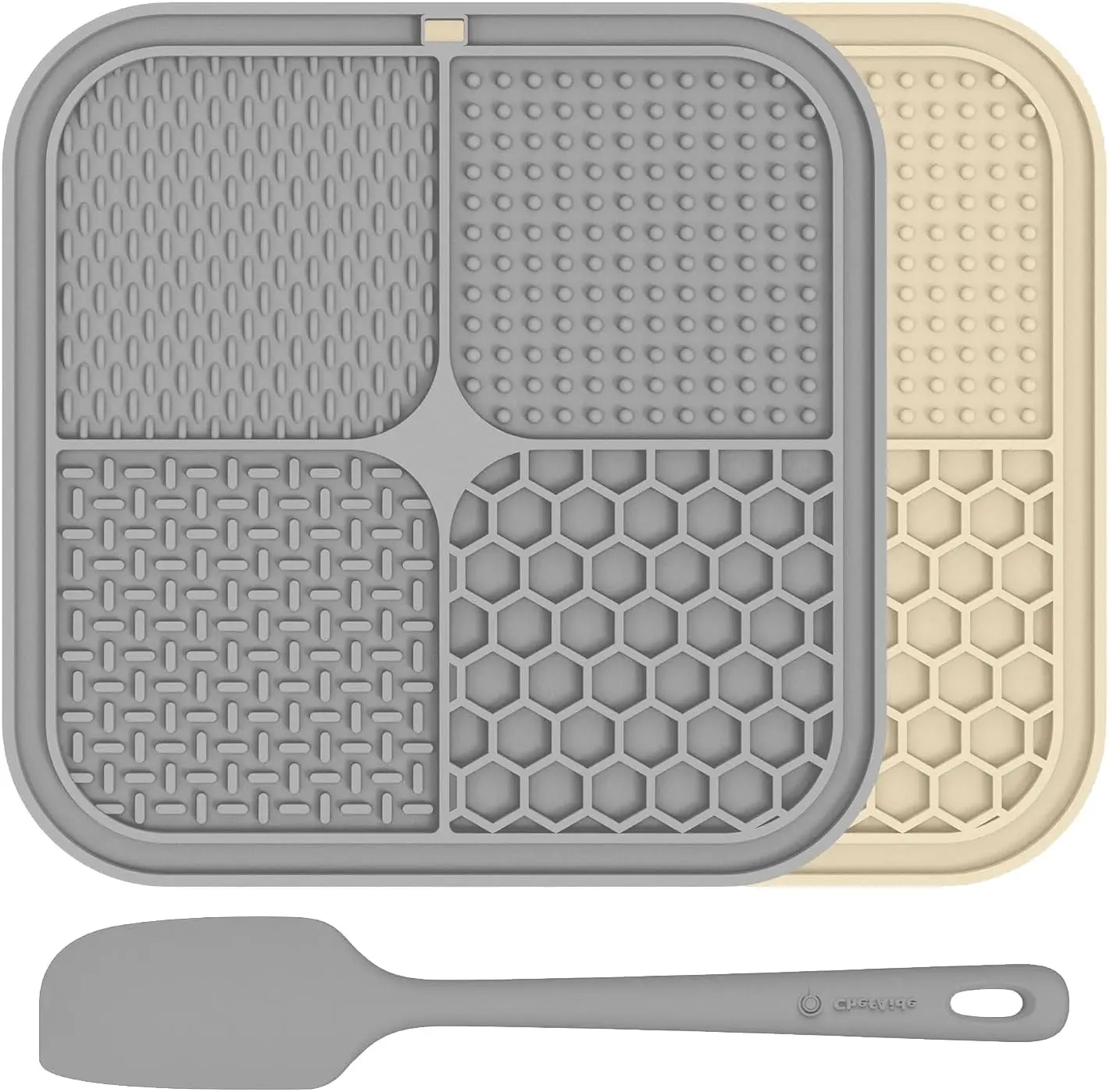 2 Pack Lick Mat for Dogs,Cats,Upgraded 8.5×8.5 inches Licking Mats with Suction Cups,Slow Feeder Licking Pad for Anxiety Relief and Boredom Reducer,Suitable for Dog Training Set 8