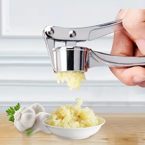 Stainless Steel Garlic Presser, Ring Shape Garlic Crusher, Manual Ginger Squeezer, Home Use Garlic Mincer, Kitchen Handheld Tool Accessory, Kitchen Utensils