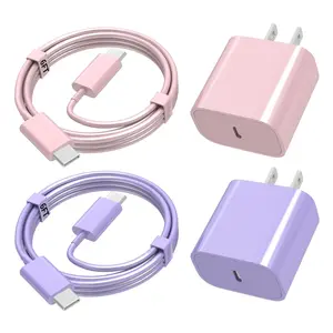 For iPhone 17 Charger, 2 Pack 20W USB C Wall Charger with 6FT Cable for iPhone 17/16/15/15 Plus/15 Pro/15 Pro Max/iPad Pro/Mini/Air/Air4/AirPor