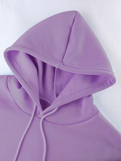 Sunland Heavyweight Lavender Hoodie – Unisex Cotton Blend Sweatshirt with Thick Fabric, Drawcord Hood & Pouch Pocket