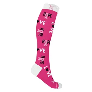 Love Breast Cancer Awareness Compression Socks