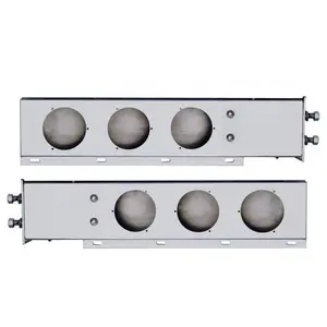 United Pacific– 430 Stainless Steel Spring Loaded Light Bar with Three 4" Light Cutouts