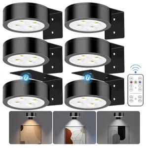 Battery Operated Picture Light Magnetic Led Painting Light with Remote Dimmable Timer 3 Lighting Modes Art Display Light Black