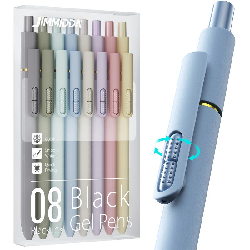 8 Pack Colorful Gel Pens, Retractable Fine Point Clicker Pens in Vintage/Morandi Styles, Smooth Writing and Easy to Use for Students, Teachers and Artists, Drawing Writing Planner and Crossword Puzzles,magical pen,gift,Colorful Crafts