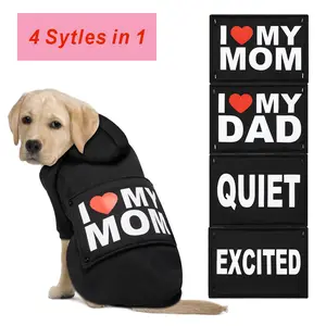Magic Dog Sweater with 4 Interchangeable Patterns - Puppy, Cat & Dog Hoodie Cold Weather Coat