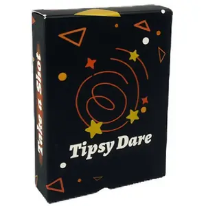 50 Slightly Tipsy Challenge Drinking Card Game, a lively party card game that unlocks warm moments of communication, enhances relationships, suitable for dates, gatherings, parties, dinners, Valentine's Day, Christmas, Couple Drinking Game, Tabletop Games