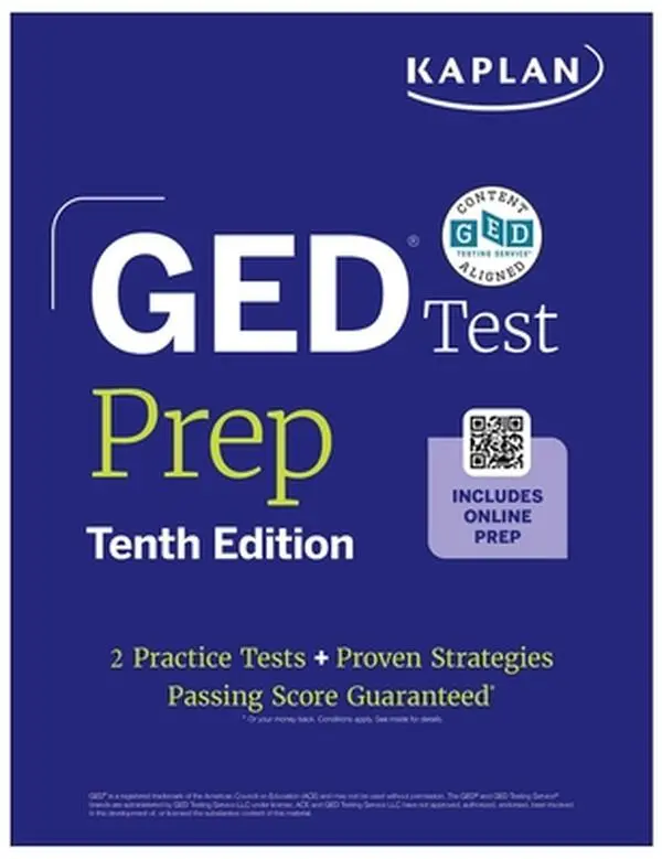 GED Test Prep, Tenth Edition (2026): Includes a Diagnostic Pretest, 2 Full Length Practice Tests, 1000+ Practice Questions, and 40+ Online Videos -- Kaplan Test Prep, Paperback