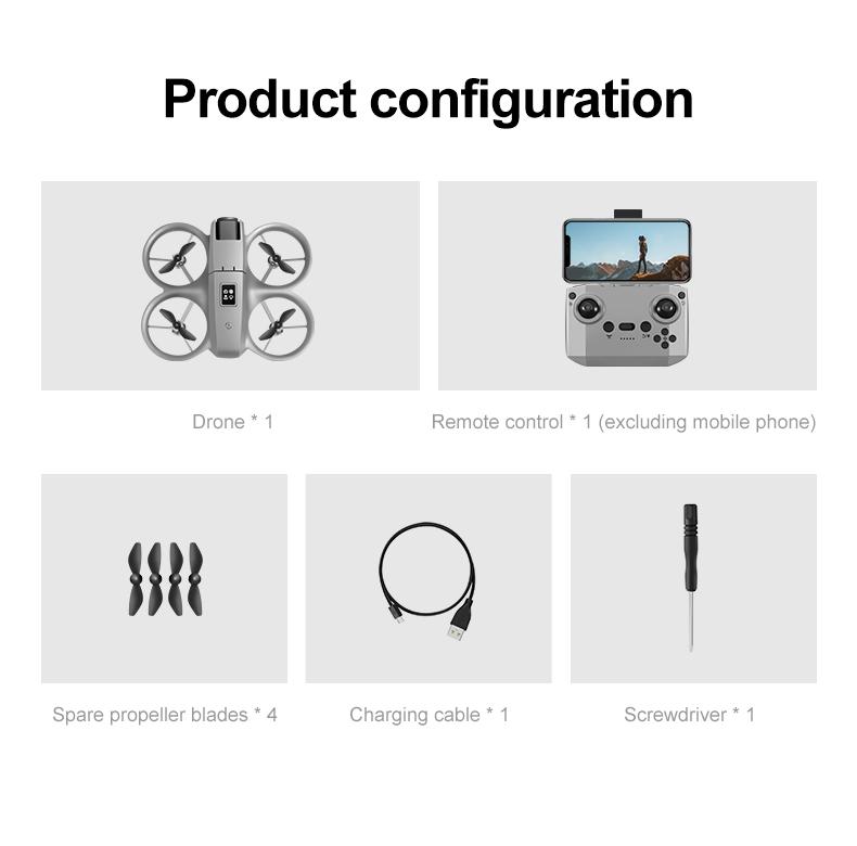 GT3 Drone - Ultra Lightweight Quadcopter With Dual Cameras For Safe, Stable Flights