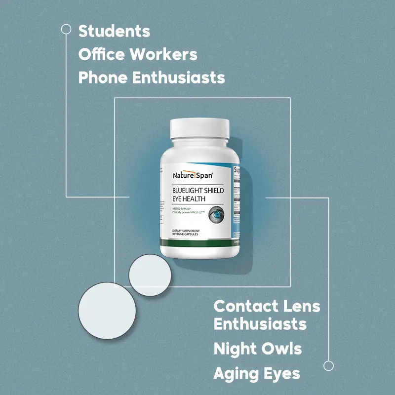 Lutein eye health supplement, prevents blue light, protects eye and vision health, relieves fatigue, 90 capsules Edible Fitness Healthcare Dietary Nat