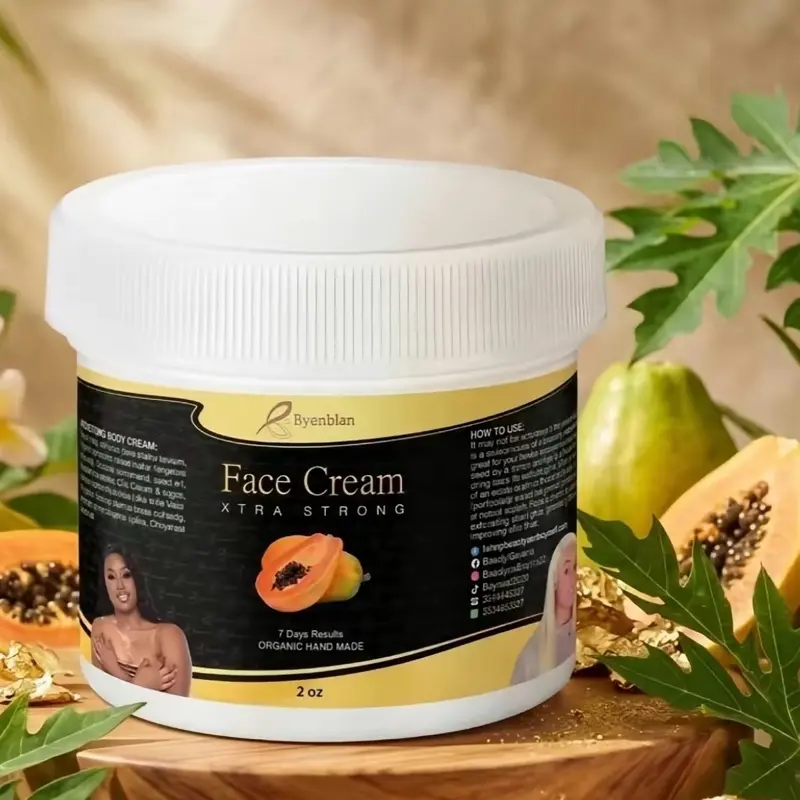 Byenblan Fanm Andeyo papaya  Face Cream - Natural Skincare for Radiant Skin, Moisturizing and Nourishing Formula, Ideal for Daily Use 2oz