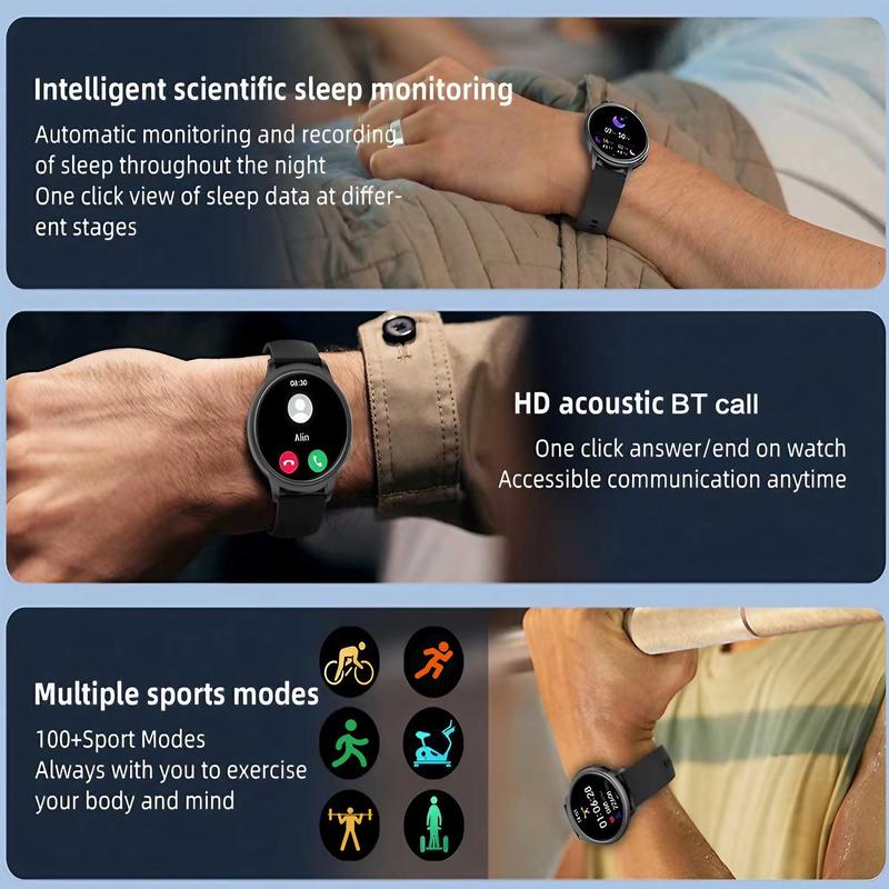 Smart Fitness Tracker with Bluetooth Call, Heart Rate & SpO2 Monitor, 24/7 Health Tracking, Sleep Analysis, IP67 Waterproof for Swimming, Compatible with Android iOS, Long Battery Life, Waterproof Smartwatch