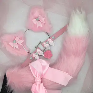 black ear necklace Halloween costume kawaii goth