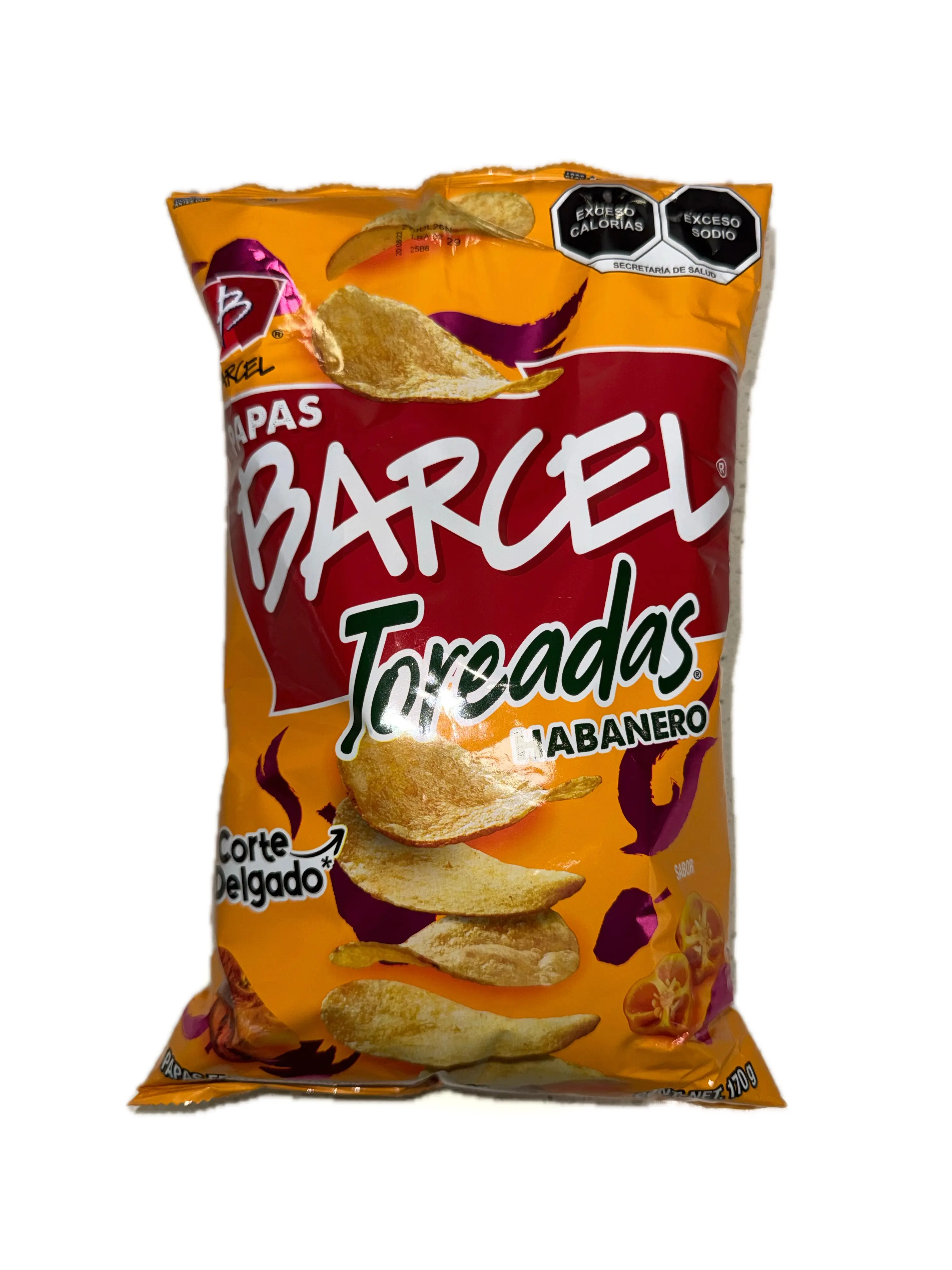 Barcel Toreadas Habanero (Bolsa Grande) Potato Chips 170 g | Mexican Spicy Habanero Chips