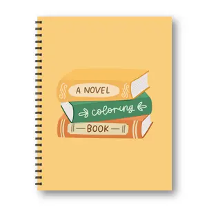 A Novel Coloring Book - Simple Bookish Coloring Book for Adults