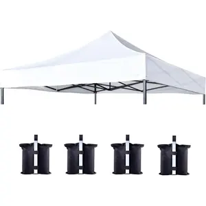 Commercial 10x10 Replacement Canopy Top,Canopy Cover ONLY,Bonus 4 Pack Weight Bag,(White)