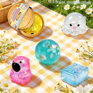 5pcs/set - Multi style blind box maltose kneading music, stress relieving creative release, slow rebound kneading, soft and healing feel, party gift, suitable for student parties and office workers, Soft Squishy Fidget, Stress Relief Squishy