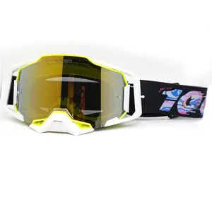 Outdoor Skiing and Cycling Off-Road Goggles, Skiing Protective Glasses, Windproof and Sandproof with Detachable Lenses, Sports Eyewear