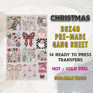 Christmas Premade Gang Sheet, Christmas DTF Transfers, Christmas DTF Transfer Ready For Press, Christmas Gang Sheet, Christmas Dtf Prints
