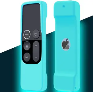 Case Compatible with Apple TV 4K/ 4Th Gen Remote Light Weight Anti-Slip Shock Proof Silicone Cover for Controller for Apple TV Siri Remote Glow in the Dark Lambcare